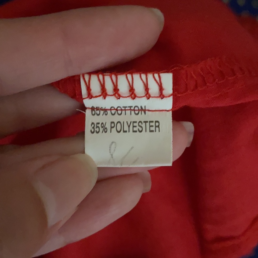 Sabo Skirt Mini Dress Red Sleeveless Eyelet Spring Summer 12 Medium - Picture 11 of 11